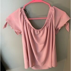 Forever 21 pink off shoulder blouse